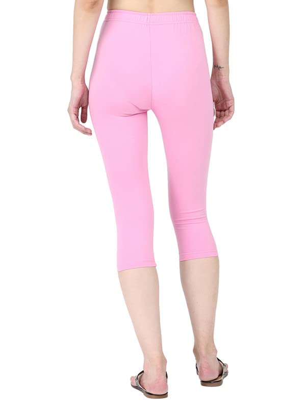 Image of Robinbosky Premium Stretchable Cotton Capri Legging for Women | Suitable for Formal wear & Casual wear | High-End Elastic Makes. The Leggings Squat Proof and Durable for Travel, Yoga, & Workout.