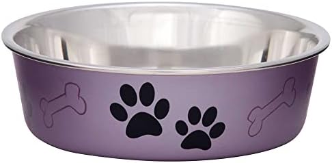 Loving Pets Metallic Bella Bowl, Dog Bowl, Medium, Grape