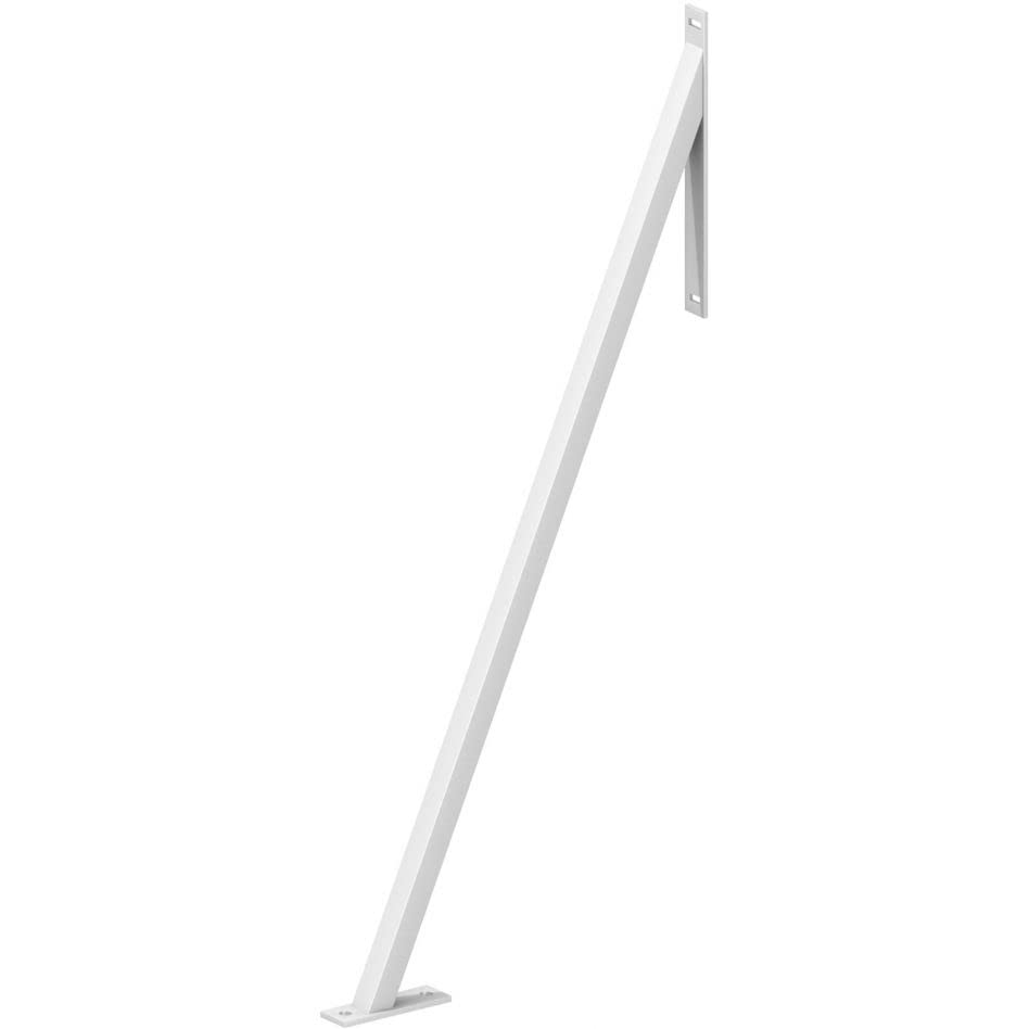 Gartenwelt Riegelsberger Premium Sturmanker XXL aus Stahl weiß pulverbeschichtet zusätzlicher Schutz für Zaunanlagen Pfostenhalter Zaunhalter Sturmsicherung Grundanker