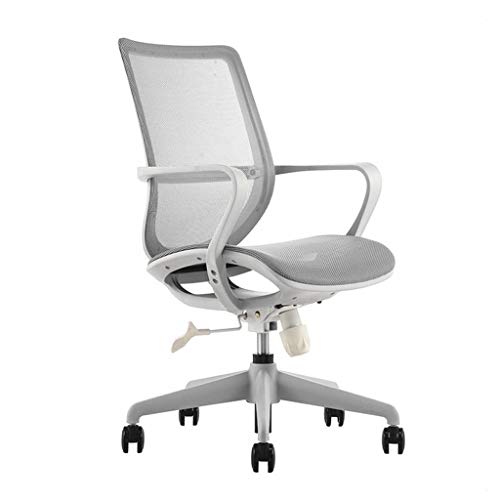 HSOYGE Office Swivel Chairs, Executive Seat Adjustable Ergonomic Desk Swivel Office Chair Mid-Back with Lumbar Support Executive Task Chair (A)