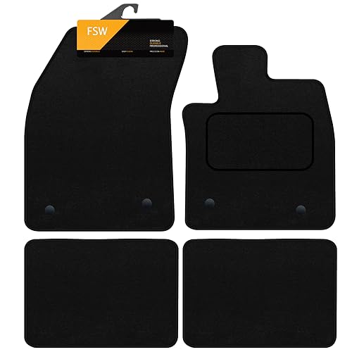 Image of FSW Tailored Car Mats Fits Ford Focus MK4 2018-2023, Carpet, Black, 4 Piece