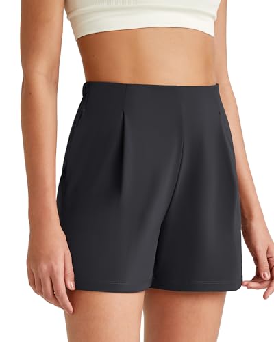 G4Free ShiftReady Women Shorts Dressy Casual 2025 Trendy Summer High Waisted Tailored Trouser Shorts with Pockets4