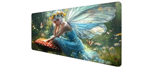 Tapis de souris champignon grand format pour ordinateur portable et PC gaming
