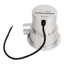flexman DC 12V Water Turbine Generator, ABS Small Water Force Hydro Generator, Micro Hydro Permanent Magnet Brushless Motor SJ18A