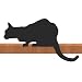 Artori Design Cat Figurine for Home Decorations and Living Room Decorations - Funny Cat Stuff for Cat Lovers - Metal Cat Decorations, Cat Statue for Shelf Decor - Churchill Black Cat Decor