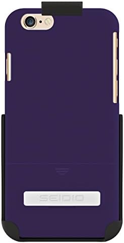 Seidio SURFACE with Metal Kickstand Case & Belt-Clip Holster for iPhone 6 ONLY [Slim Case] - Retail Packaging - Violet
