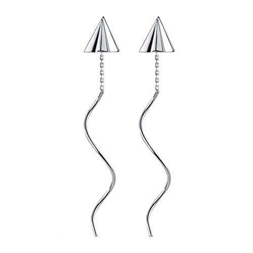 Boucles d'oreilles pendantes avion en papier argent sterling MOCHAMIK
