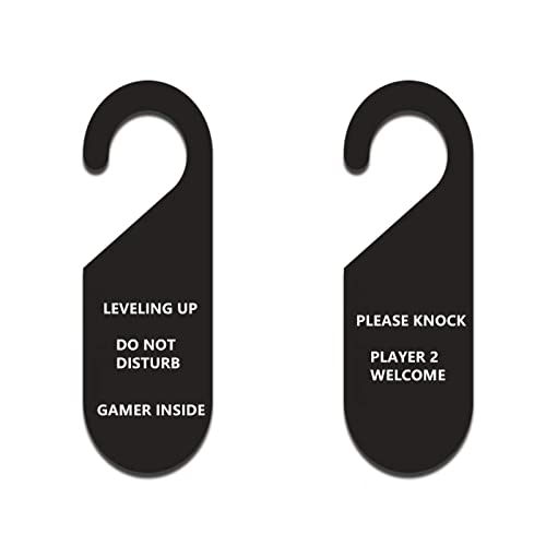 Fireflyweb Game Room Sign Decor Do Not Disturb Door Hanger Double Sided Acrylic Sign, -Gaming Room Stuff For Boys - Teenage Gamer Gifts (Black) #TOP7