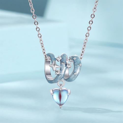 Abalorio de plata de ley 925 noche estrellada para pulseras CMBSSTFC 5