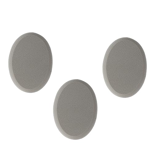 PartyKindom Oval Edged Powder 3 Pack Makeup Sponges for Blending Face Powder Travel-friendly Compact
