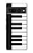 R3078 Black and White Piano Keyboard Case Cover for Google Pixel 7 Pro