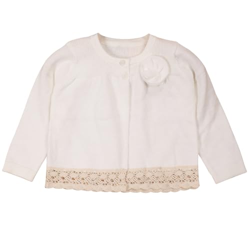 Image of Danny D Toddler Girls Open Front Shrug Cardigan Children Knit Long Sleeve Bolero with Button Closure for 2Years-7Years