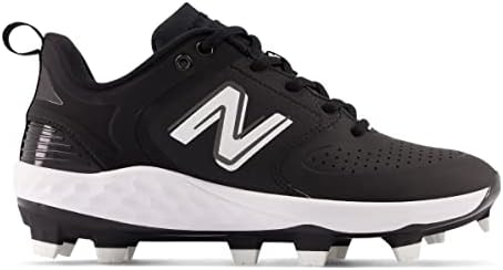 New Balance Women's Fresh Foam Velo V3 Molded Softball Shoe, Black/White, 8.5 | Image 3