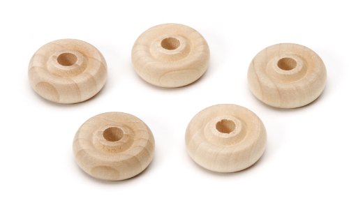 Darice 9119-57 Big Value Unfinished Wood Toy Wheel, Natural, 1-Inch