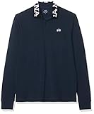  La Martina Man Polo Long Sleeve Piquet No Stretch, Azul (Navy 07017), Medium para Hombre