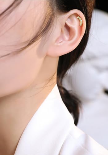 Briana Williams Tragus Earring Flat Back 16g Silver Diamond Lip Labret Bar 6mm 8mm Stud Helix Piercing Jewellery