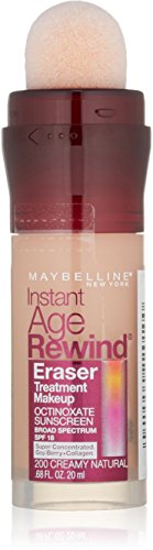 Maybelline New York Instant Age Rewind Eraser Treatment Makeup, Creamy Natural [200] 0.68 oz (Pack of 9)