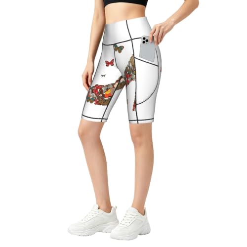 Short de sport motif papillon pour vos séances de fitness et running