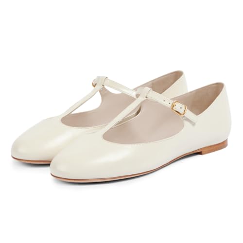 Milooey shoes Round Toe Flat Mary Janes Shoes Chunky Low Heels T-Strap Buckled Comfort Causl Pump Shoes Size 4-16 US3