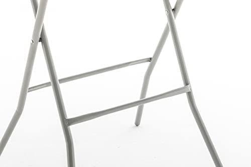 BTEXPERT 32" Round 43" Bar Height White Granite Plastic Folding Table Portable Commercial Table Banquet Card Coffee Dining Table for Wedding Party Event Home Kitchen Outdoor Set of 5