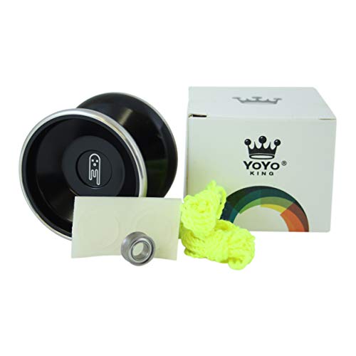 image for Yoyo King Black Ghost Bi Metal Aluminum and Steel Professional Trick Y
