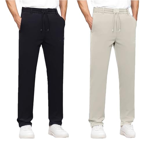 Meshirons Ice Silk Mesh Panel Casual Pants, Cooling Pants for Men, Away Sweat and Release Heat Quick Drying with Breathab