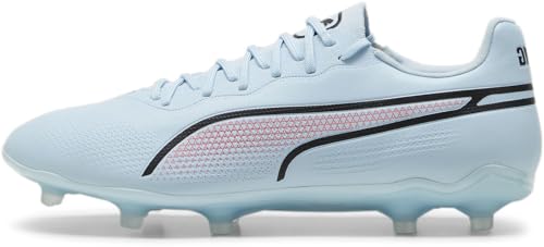 Puma - Womens King Pro Fg/Ag Shoes, Color Silver Sky/Puma Black/Fire Orchid, Size: 8 M US
