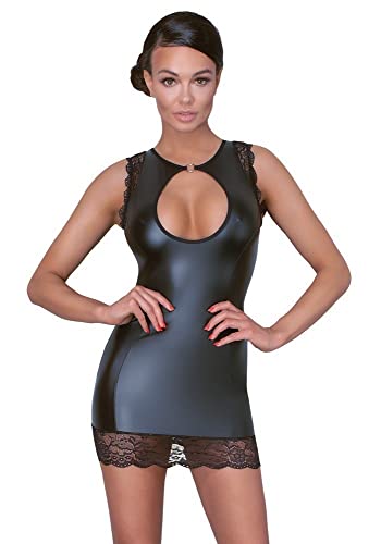 Robe noire confortable taille L pour affiner la silhouette