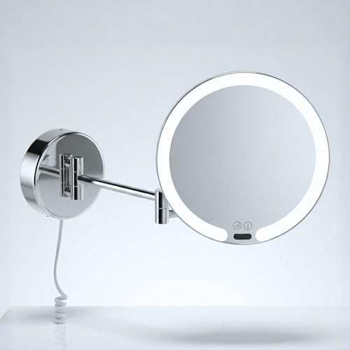 Libaro Vittoria Miroir cosmétique LED - Miroir grossissant 7x avec capteur et variateur - Miroir de...