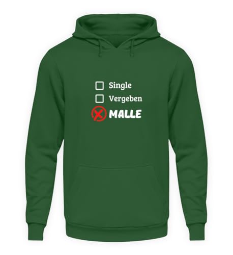 Pull à capuche unisexe EVJF Malle Party vert bouteille taille XXL pour groupe et future mariée