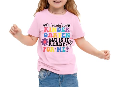 First Day of Kindergarten Shirt Toddler First Day of School Tee Boy Girls I'm Ready for Kindergarten Tops3