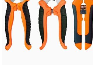 UNGFEI Garden Pruning Shears Set, 4 Pack Heavy Duty Secateurs with Safety Lock, Garden Scissors for Plants, Hedges, Bonsai, Flowers