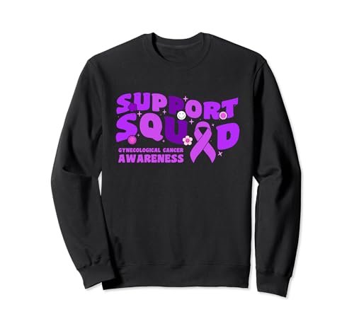 Soutien Squad Gynécologique Cancer Sensibilisation Ruban combattant Sweatshirt