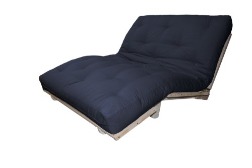 Houston Mission Style Convertible Futon Lounger, Full, Navy Blue
