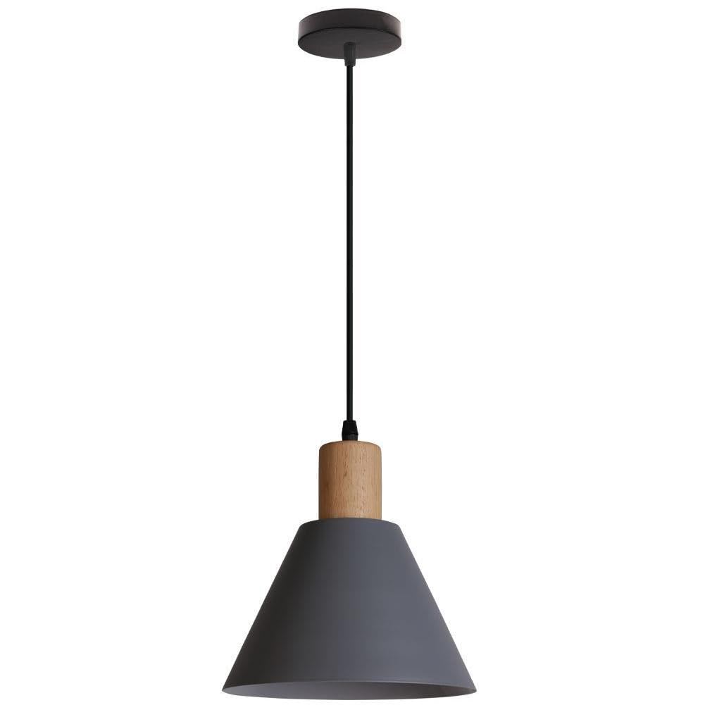 Luces Colgantes Cónicas Modernas con Cabezal Único y Altura Regulable en Hierro