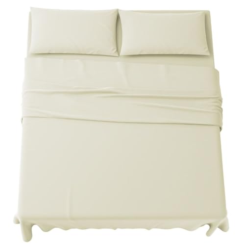 MAXIME MAISON - Completo Lenzuola Matrimoniali 4 Pezzi Set Lenzuola