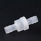 One-Way Inline Check Valve Non-Return for Fuel Air Liquid Gas Water Plastic Hose 4mm 6mm 8mm 12mm(10mm/Translucent)