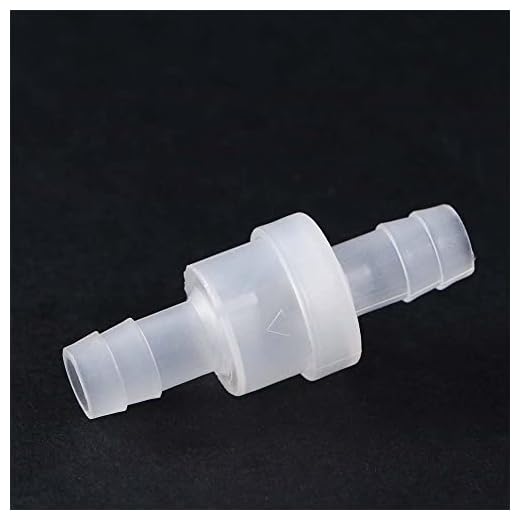 One-Way Inline Check Valve Non-Return for Fuel Air Liquid Gas Water Plastic Hose 4mm 6mm 8mm 12mm(10mm/Translucent)