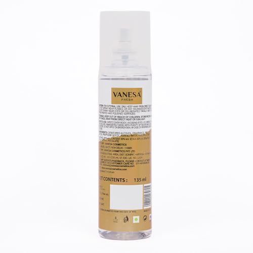 Image of Body Mist Spray Long Lasting Perfume for Women - 135ML Pack of 1 (Vanilla)