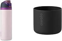 Vista 1 de Owala Paquete de botella de agua de acero inoxidable aislada FreeSip de 32 oz con funda de silicona (negro)