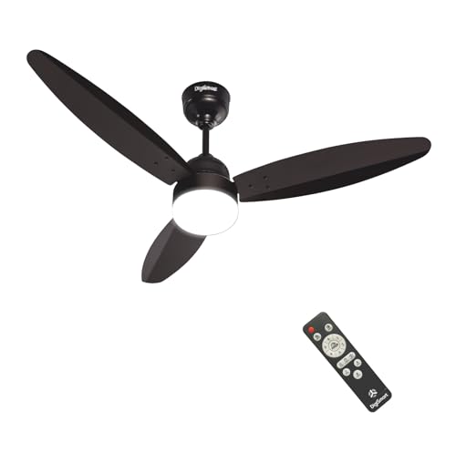 DIGISMART Autum Mark 1 1200mm BLDC 3 Blade Ceiling Fan with Remote Control|BEE 5 star Rated Energy Efficient Ceiling Fan| High Air Delivery with LED Indicators| 5 Year Warranty (Smoke Brown-Pack of 1)