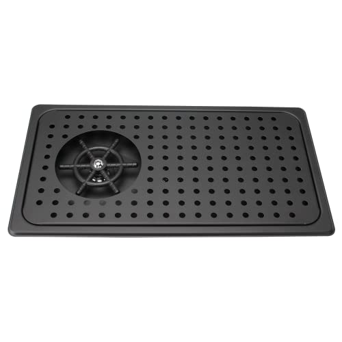 Dibtsa Glass Rinser, Stainless Steel Espresso Cup Pitcher Rinser Countertop Sink With Spray,Drain And Drip Tray, Matte Black Middle Size 16.65 X 8.81 X 1.1 Inches #TOP6