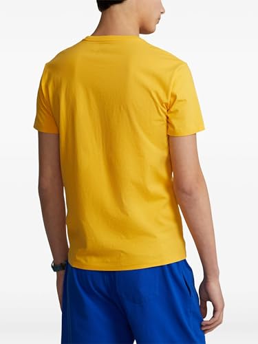 Image of Polo Ralph Lauren Mens Crew-Neck T-Shirt (Medium, Gold (Navy Pony))