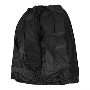 BBQ Grill Cover Waterproof for Weber Q1000 Q2000 Series, Heavy Duty Polyester Garden Shield, Outdoor Gas Barbecue Dust Protector, Rain Snow Sun Wind Resistant Hood, Black (76 * 91cm)