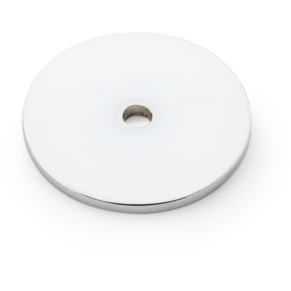 Loops Polished Chrome Round Kitchen Door Knob Backplate - 35Mm Diameter Circular Plate