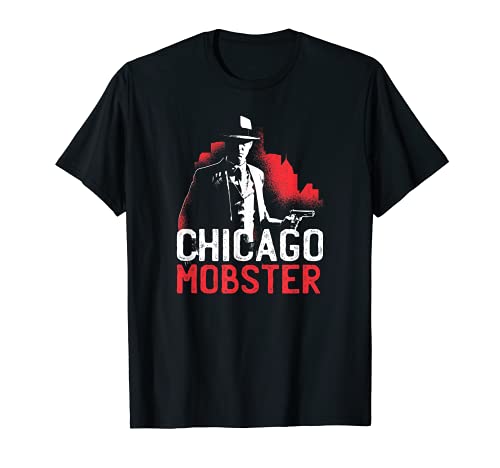 Chicago Mobster Cool Distressed Mob Gangster Maglietta