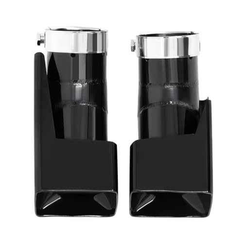 Tubo de escape cuadrado negro para Land Rover Defender L663 con doble punta de silenciador