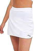 FILA Women's Classic Tennis Skort, White, Medium