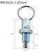 4PCS Spring Plunger with Pull Ring, M8x1.25 Carbon Steel Retractable Spring Manual Pin Quick Release Pull Ring Indexing Plunger for Mould Chassis Cabinet Industrial Equipment and Appliance