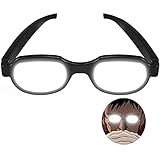 発光LEDメガネ 光るメガネ 名探 犯人追跡メガネ 考える姿メガネ Cosplay コスプレ道具誕生日 小道具 パーティー道具 目飾り 写真用 男女兼用 (KN1号は見れない道)